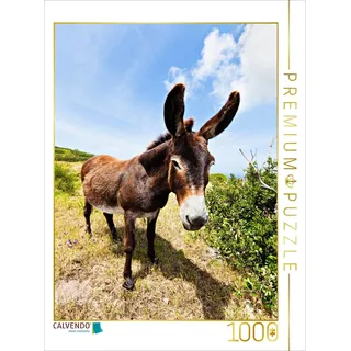 CALVENDO Puzzle Esel in der Landschaft 1000 Teile Puzzle hoch | Lege-Größe cm Foto-Puzzle für glückliche Stunden