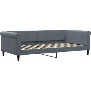 vidaXL Tagesbett Dunkelgrau 100x200 cm Samt - Grau