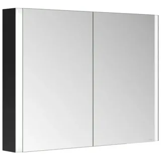 KEUCO SOMARIS Spiegelschrank Wandvorbau 2-türig, 1000mm, 14503372100, Farbe: Schwarz Matt