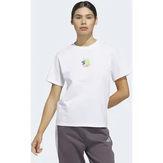 T-Shirt ADIDAS SPORTSWEAR "W DESTIADI T 2", Damen, Gr. M, weiß, Obermaterial: 100% Baumwolle, normal, Rundhals, Shirts T-Shirt