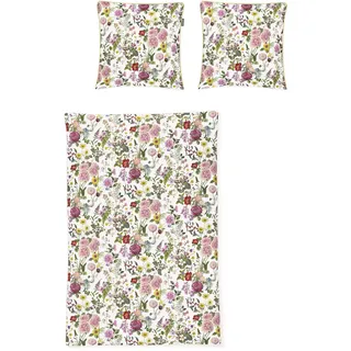 Bettwäsche IRISETTE "Glamour 8885", weiß, B/L: 135cm x 200cm, 1 Stk., 1 Stk., Mako-Satin, B/L: 80cm x 80cm, 2 Stk., Mako-Satin, Obermaterial: 100% Baumwolle, Bettwäsche, Bettwäsche, edler Digitaldruck