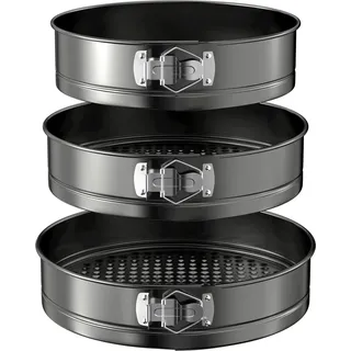 WinGluge 3 Stück Springform, 24/26/28 cm Cake Baking Tin, Runde Backform | Kuchenform Antihaftbeschichtet, Cake Tin Set, Cake Pan Set, Baking Utensils, Removable Base, für Kuchen, Torten
