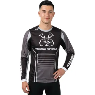 Moose Soft-goods Agroid Langarm-trikot - Black - S