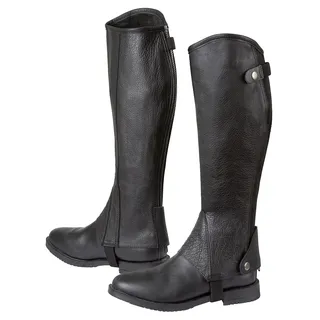 Covalliero Minichaps Elasto Leder Elastikeinsatz XL Schwarz