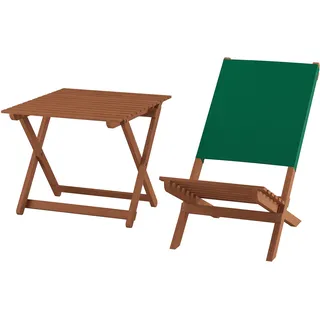 Klappstuhl Strandstuhl Anglerstuhl Gartenstuhl Stuhl zum Zusammenstecken grüner Bezug V-10-352 - Grün