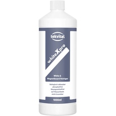 tek.vital WhiteXpro Whiteboard Reiniger Nachfüllflasche | Intensiv Whiteboard und Magnetboard Cleaner ohne Schleifmittel | Biologisch abbaubar und phosphatfrei | 1000 ml