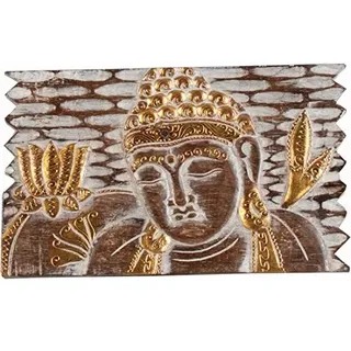 Desconocido B and B Dekofigur Buddha, Holz, Mehrfarbig, Einheitsgröße