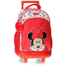 Disney Minnie Diva Rucksack Compact 2 Räder, mehrfarbig, 32 x 45 x 21 cm, Polyester, 28,9 l, bunt, Rucksack Compact 2 Rollen