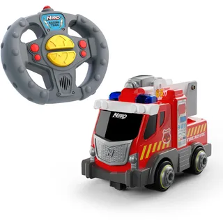 Nikko RC 10232 My First RC, Ferngesteuertes RC Feuerwehrauto, Anfänger Rennauto, einfache Bedienung, Fährt vorwärts, Fernsteuerung mit Fahrgeräuschen & Stumm-Taste, Kinder ab 2 Jahren, ca. 19 cm, Rot
