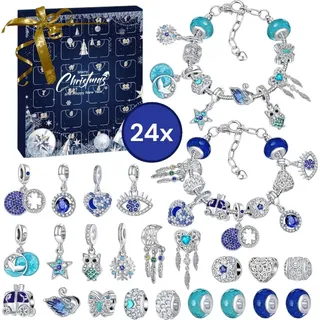 Ultiluxe Adventskalender für Mädchen - Schmuck - 24 Tage Christmas Geschenke - Kreativität - Geschenkideen - Bastelset - Größe Mädchen - Bunt