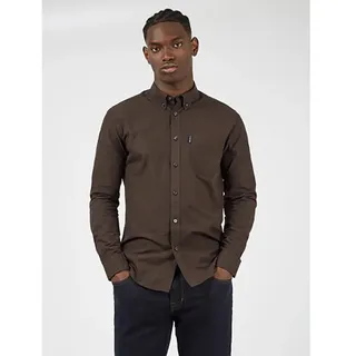 Ben Sherman Gingham Langarmhemd - Dark Brown - S