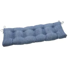 Pillow Perfect Indoor Tory Sitzbank-Schaukelkissen, gesteppt, Denim, 152 x 45 x 12 cm, Blau