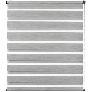 GARDINIA Doppelrollo de luxe 70 x 180 cm grau