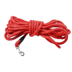 Bobby Walk 5 M – Hundeleine 5 Meter/Stärke 1,5 cm, schlauchförmige Hundeleine, widerstandsfähiges Nylon, Rot