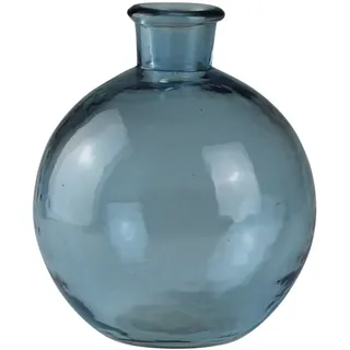 AM Design "Blau-glänzende Glasvase", wertet jedes Blumenarrangement auf,
