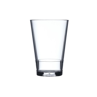 Mepal Flow Glas aus SAN-Kunststoff, transparent, Stilvolles Trinkglas mit dickem Boden, eignet sich für Camping oder den Urlaub, Volumen: 275 ml