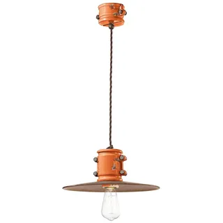 Ferroluce Urban Keramik-Hängeleuchte 40cm Orange Rund