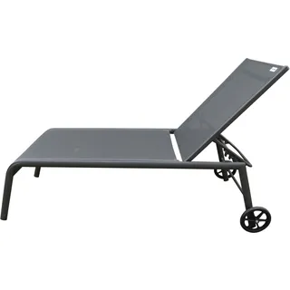 Doppler VENEDIG Alu-Sonnenliege hohe Rollliege anthrazit/mixed-silber