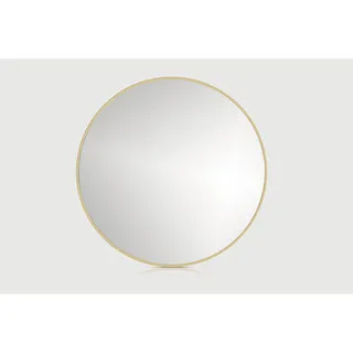 Rahmenspiegel Cordia ROUND LINE MIRROR rund 80x80 cm mit Alurahmen gold