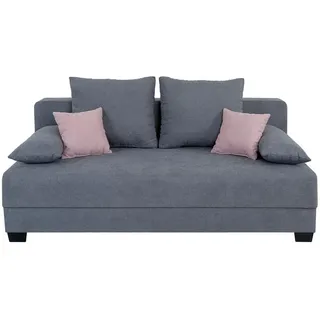 P & B Schlafsofa , Grau , Textil, Holzwerkstoff , Füllung: Schaumstoffflocken,Schaumstoffflocken,Schaumstoffflocken , 200x90x110 cm , Wohnzimmer, Sofas & Couches, Schlafsofas, Sonstige Schlafsofas