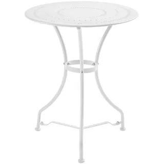 Butlers Gartentisch Century , Weiß , Metall , 58x71x58 cm , Gartenmöbel, Gartentische