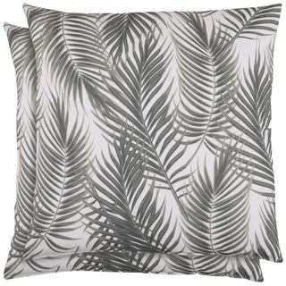 GO-DE Dekokissen "Klara" 2er Set, 48x10x48 cm, grau, unifarben