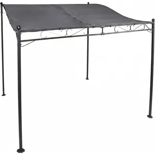 LEX Anbaupavillon 2,5x3 m Pergola wasserdicht & UV-Schutz grau