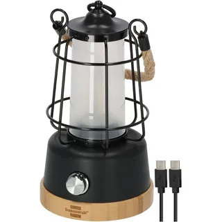 Brennenstuhl LED Akku Campinglampe CAL 1 AC 350lm | IP44, bis zu 75h Leuchtdauer, stufenlos dimmbar, Farbtemperatur einstellbar, wiederaufladbare USB C Outdoor Lampe