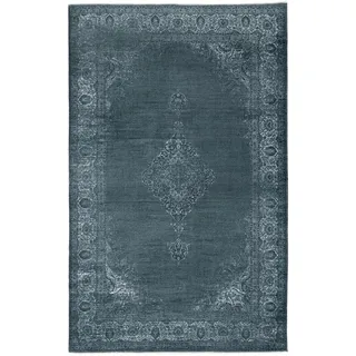 Kelim Vintage Teppich Wohnzimmer Holzkohle Grau 155 X 225 cm - Moderner Kurzflor Teppich - Super Soft