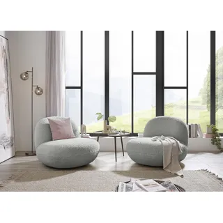 ed exciting design Fernsehsessel Chris Polyester 85 x 70 x 99 cm Grau drehbar