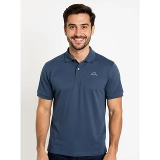 Kappa Aarau Herren Poloshirt aus Baumwolle, atmungsaktiv, strapazierfähig, Navy, Größe M - Navy