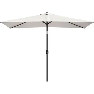 vidaXL Sonnenschirm 200x300 cm Sandweiß Rechteckig - Weiß