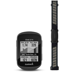 Garmin Edge 130 Plus Bundle mit HRM Dual Brustgurt – kompakter, 33 g leichter GPS-Radcomputer mit 1,8“ Display, präziser Datenaufzeichnung, Trainingsplänen, Navigation, MTB-Werten, bis zu 12 h Akku