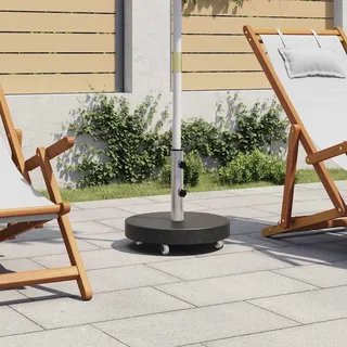 vidaXL Sonnenschirmständer Granit 30 kg Rund Schwarz - Schwarz