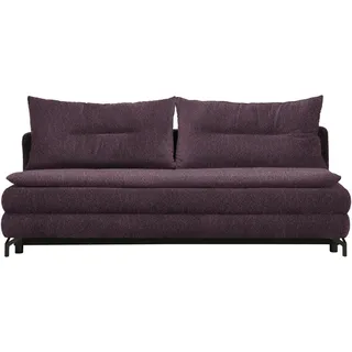Novel Schlafsofa , Lila, Rosa , Textil , Füllung: Schaumstoff , 208x73x92 cm , Stoffauswahl, Schlafen auf Sitzhöhe , Wohnzimmer, Sofas & Couches, Schlafsofas, Sonstige Schlafsofas