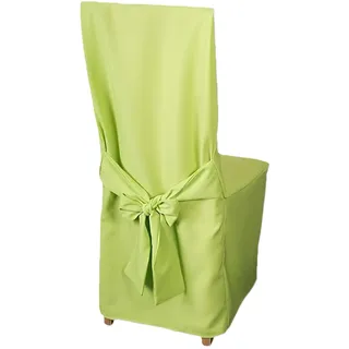 HOME DEKO Stuhlhussen mit Schleife, Universal-Sitzbezüge zum Schonen von Stühlen für Wohnzimmer, Esszimmer oder Küche, Perfekt für Anlässe Aller Art, Hellgrün, 4 Stück