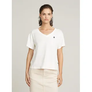 G-Star Open V-Neck Relaxed Top", - Weiß - Damen, - S