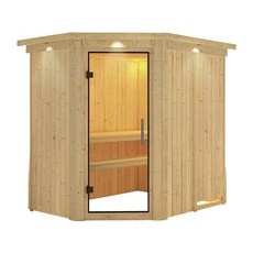 KARIBU Sauna »Wenden«, für 3 Personen, ohne Ofen - beige