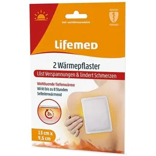 Lifemed Wärmepflaster ohne Arzneimittelwirkstoff für Schmerzlinderung für Rücken, Nacken, Schultern, Wärmekissen Rückenwärmer, Nackenwärmer, Regelschmerzen (6 Pflaster)