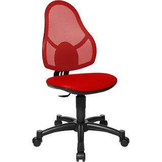 Topstar Open Art Junior, Schreibtischstuhl für Kinder und Jugendliche, Bezugsstoff, rot