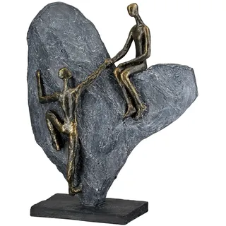 Casablanca by Gilde Skulptur Heart of stone Grau/Bronzefarben