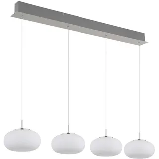 Led-Hängeleuchte , Opal, Nickelfarben, Transparent , Metall, Glas , 65 mm , F , 20x150x110 cm , Ce , höhenverstellbar , Lampen & Leuchten, Leuchtenserien