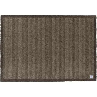 Barbara Becker Fußmatte »Gentle Schmutzfangmatte & Läufer, Made in Belgium« rechteckig 7 mm Höhe Schmutzfangteppich, Schmutzmatte, dezentes Streifen Design, waschbar, braun