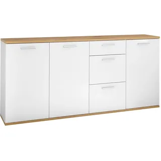HBZ Mid.you Sideboard 180 x 86 x 38 cm weiß / eiche artisan