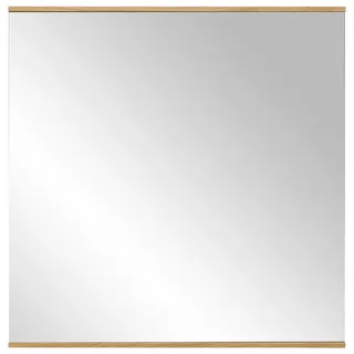 Dieter Knoll Wandspiegel , Glas , Eiche , massiv , quadratisch , 82x82x1.5 cm , Made in Germany , waagrecht montierbar , Spiegel, Wandspiegel