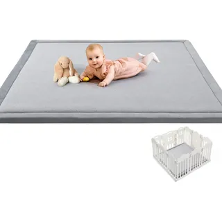 Mallify Spielmatte Baby 127x127x3,3cm – Krabbelmatte mit hochwertigem Memory-Schaum & Rutschfester Unterseite, Teppich Kinderzimmer für Spiel & Krabbeln, Spielteppich Kinder, Krabbeldecke für Baby