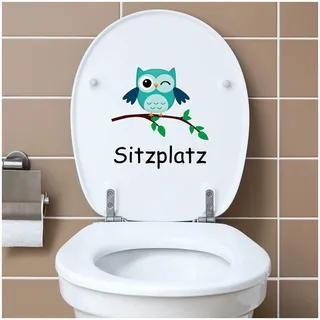 Deko Aufkleber WC Deckel Toilettendeckel Bad Badezimmer Klo Funsticker Toilettensitz Klodeckel lustiger Spruch selbstklebend (R173-17 Sitzplatz)