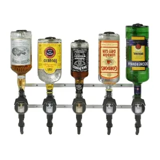 Multi Wand- und Doppelwandhalter, Spirituosenhalter für 0,7 - 1,0 Liter Flaschen, Für 5 Flaschen