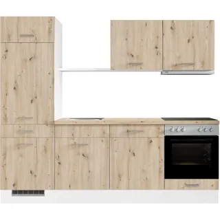 Impuls Küchen Küchenzeile Porto 240 cm beige