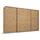 Schwebetürenschrank OTELI 323 x 214 x 68 cm Beige/Braun